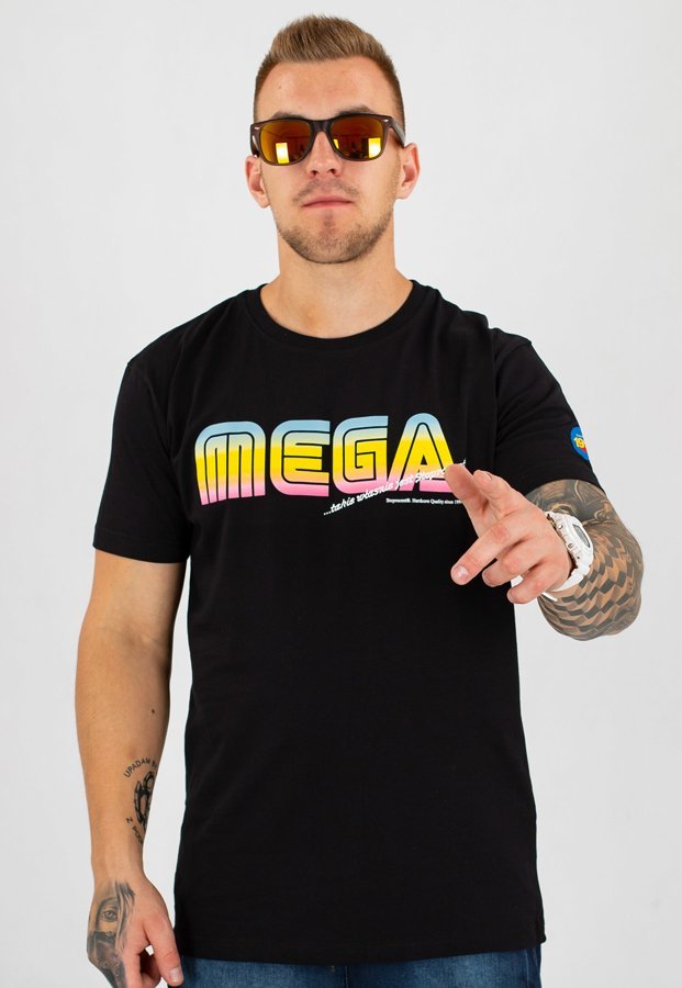 T-shirt Stoprocent Slim Mega czarny