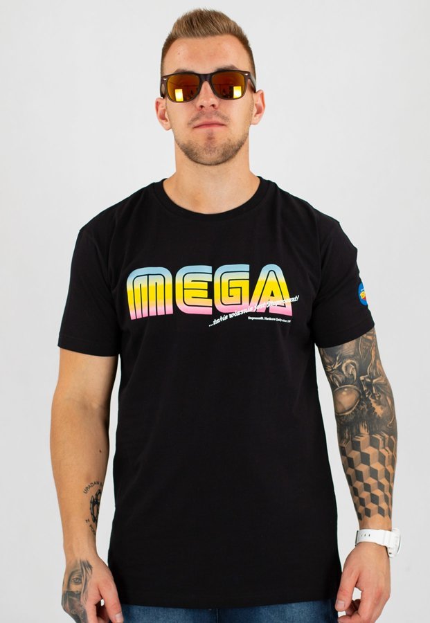 T-shirt Stoprocent Slim Mega czarny