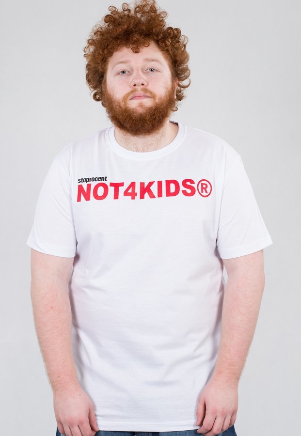 T-shirt Stoprocent Slim NOT4KIDS biały